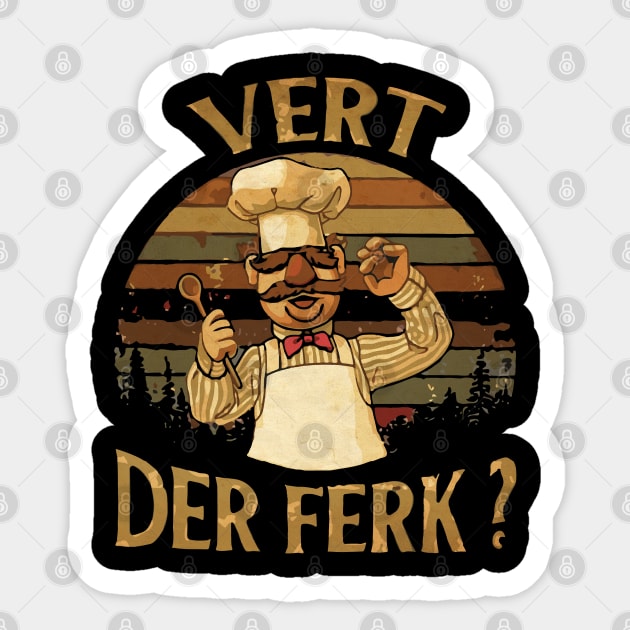 VINTAGE STYLE  - Vert der Ferk Retrocolor Sticker by sepatubau77